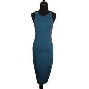 Marine Layer Tank Midi Dress Women’s Size S Teal Blue Soft Modal Spandex Stretch